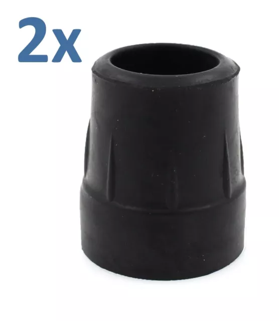 Zimmer Walking Frame Rubber Ferrules Tips Feet 25mm (1") Heavy Duty - 2-Pack