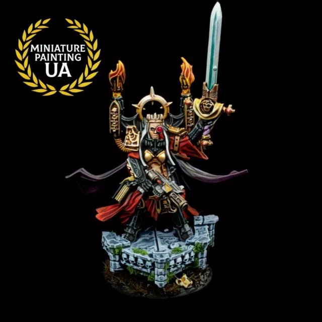 ⭐️40K FW Adepta Sororitas Sisters of Battle Painted PinUp New Canoness Commander