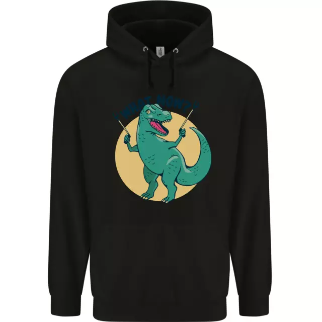 Felpa con cappuccio T-Rex What Now Funny Dinosaur da uomo 80% cotone