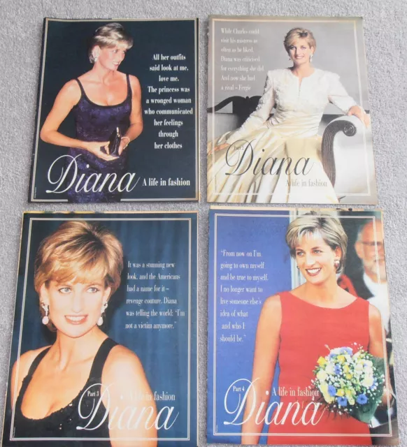 Diana-A Life In Fashion--4 Parts /From Newspaper--Good Condition
