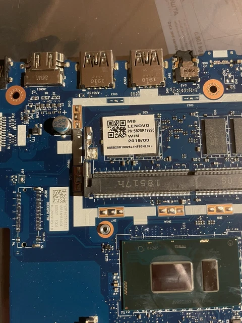 Carte Mère LENOVO HS 720S-13IKB (NM-B491) - Processeur I7-8550U - Pour Pièces Détachées (défectueuse)