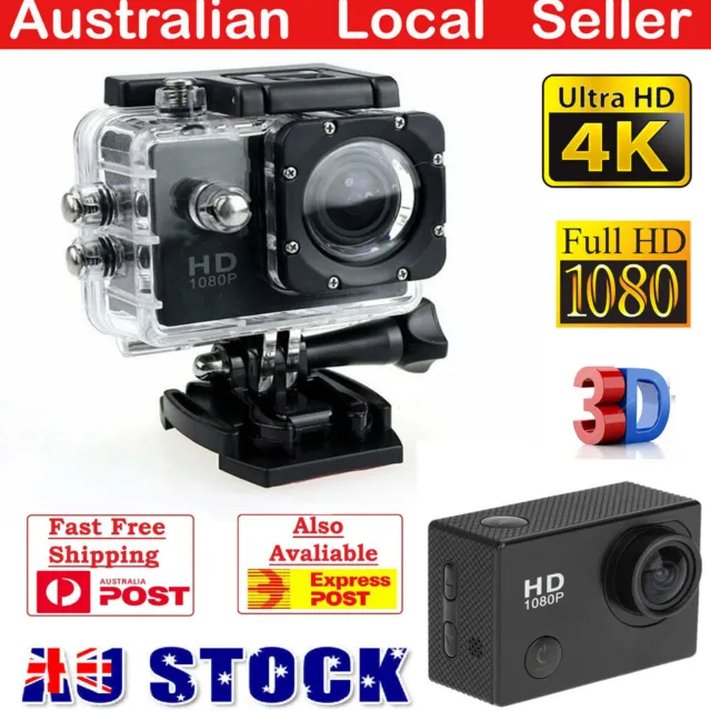 1080P HD Action Diving Camera DV Waterproof Camcorder Video Recorder Record AUS