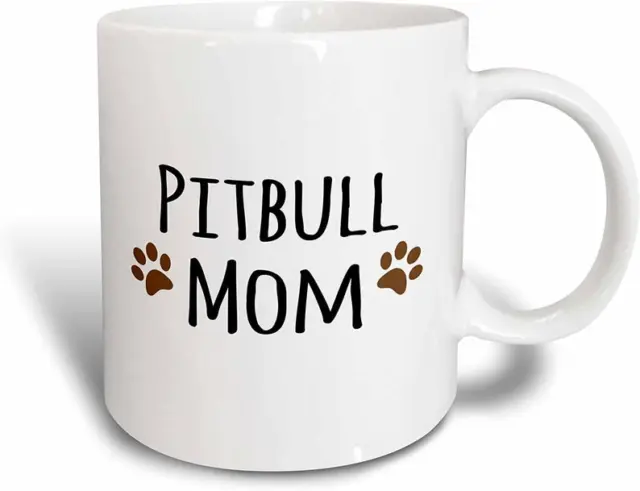 Pit Bull Dog Mom Mug 11 Oz Brown