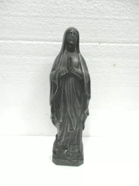 Ancienne statuette en régule : " N. D. de Lourdes "