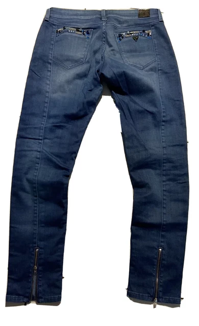 Jean GUESS Femme Taille 38 – Coupe Droite, Bleu – Très Bon état