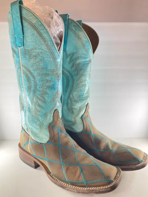 Women’s Horsepower Patchwork All Leather Cowboy Boots By Anderson Bean. Size 7