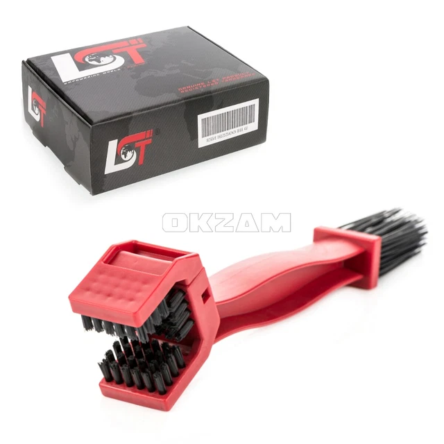 Brosse Triple Face Pour Nettoyage Chaîne Vélo - ABS Léger, 250x80x30 Mm, Rouge Ou Bleu