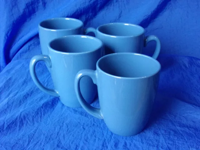 CORELLE Stoneware BLUE HEARTS 11oz Coffee Mug Set of 4 Corning Ware