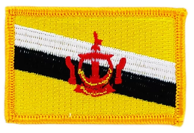 Flag Patch Patches Brunei  Iron On Country Embroidered World Flag