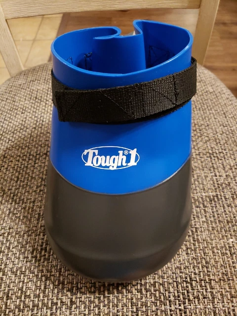 4-102 Medium Tough 1 Horse Tack Hoof Saver Leg Boot Royal Blue Black NWT