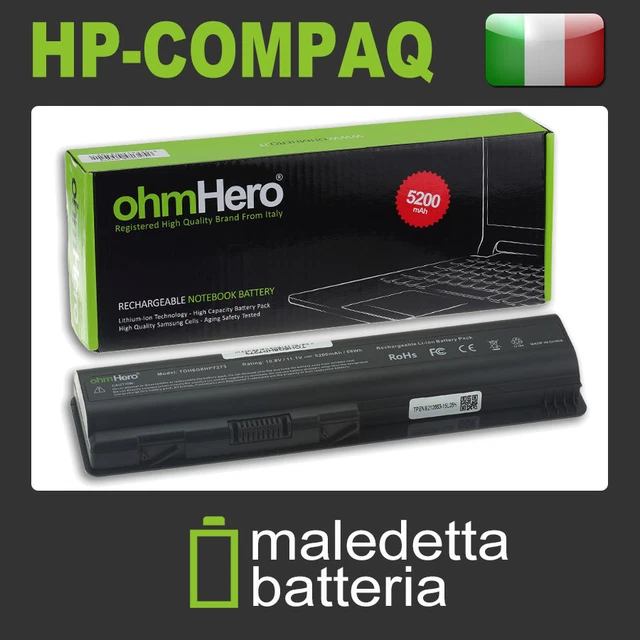 Batteria Potenziata 5200mAh Per HP-Compaq HSTNN-IB79 – 6 Celle 10.8-11.1V (MB Distribuzione)