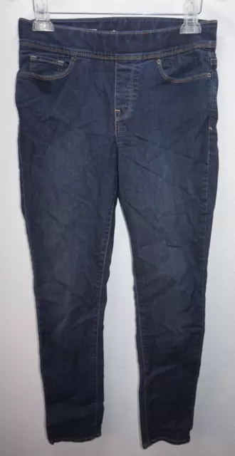 Levis Pull On Jeggings Leggings Denim Blue Jeans Womans Sz 6 Dark Wash 28x29