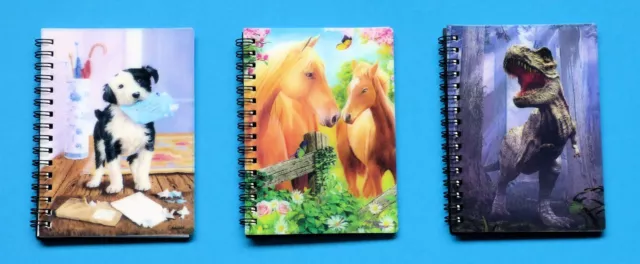 Job Lot - 3D HOLOGRAPHIC JOTTER x 12 - 3 Scenes- Christmas Gift -Stocking Filler