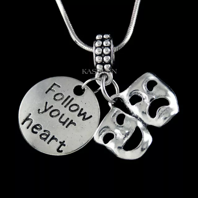 Theater Actress Filming Graduation Gift Comedy Tragedy Mask Acting Film Necklace