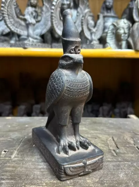 RARE ANCIENT EGYPTIAN ANTIQUITIES Statue God Horus as Falcon Bird Egypt Rare BC