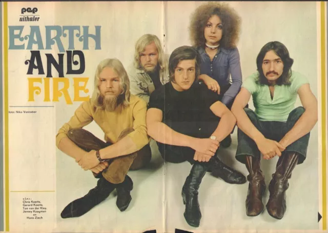 EARTH & FIRE - POSTER FROM DUTCH MAGAZINE PEP 1971 nr. 27