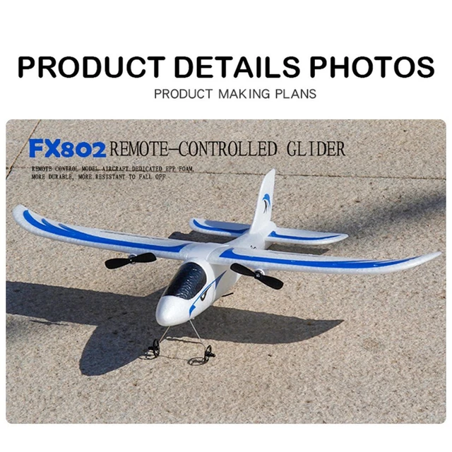 FX802 Vitesse élevée Télécommande Avion RC Planeur Jouet d'avion Mousse EPP 7