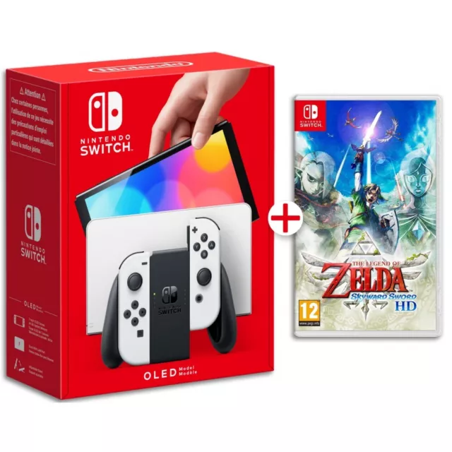 Consola Nintendo Switch Oled Blanca + The Legend Of Zelda: Skyward Sword Hd Swit