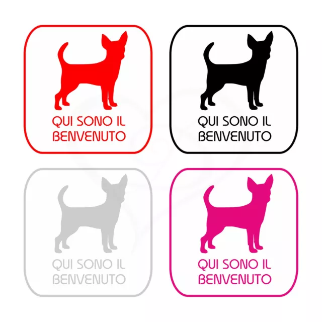 Adesivo Cane Dog Sono Il Benvenuto Sticker Vetrofania Bar Ristorante Pub Offerta