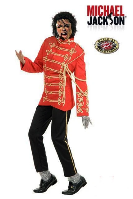 Micheal Jackson Child's Military Red Jacket w/ Pants Costume Size L (10-12)