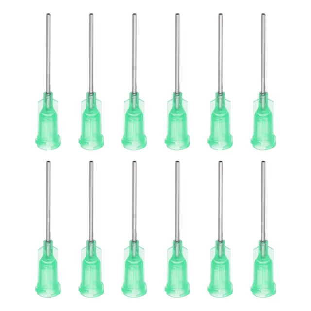 Blunt Tip Dispensing Needle for Liquid Glue Gun, 18G 1", 20 Pcs (Green)