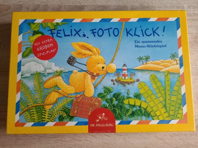 RAR ~ FELIX FOTO KLICK! Die Spiegelburg Memo Würfelspiel ab 6 Jahren 2-4 Spieler