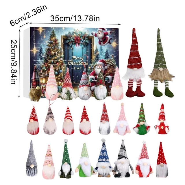 HOLIDAY GNOME ADVENT Calendar 2024 with 24 Unique Plush Dolls for All ...