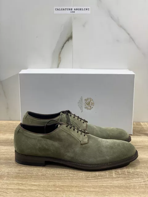 ALBERTO FASCIANI DERBY Homme Softy Daim Vert Bosco Luxury Hommes Chaussures 41 EUR 214 45 PicClick FR