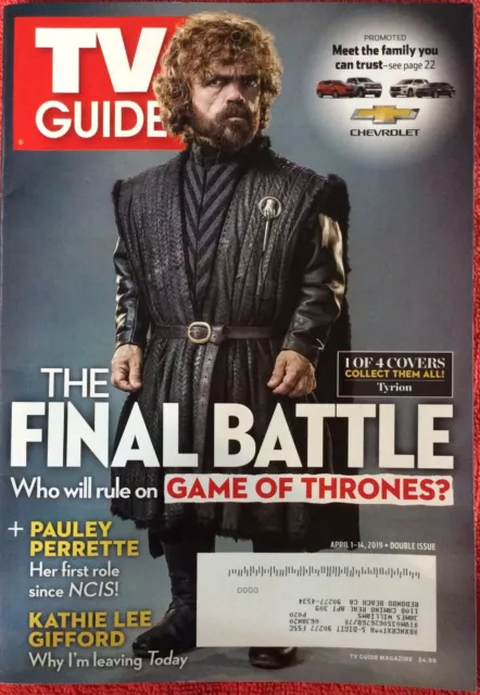 TV GUIDE MAGAZINE April 2019 Tyrion Lannister Game Of Thrones Peter ...