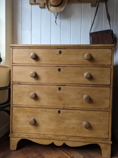 Antique Pine Chest of Drawers~Stripped Pine~Bedroom Furniture~