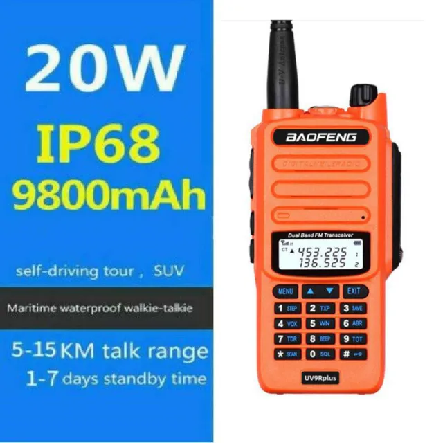 Baofeng UV-9R PLUS 20W Walkie Talkie VHF/UHF Dual Band Two Way Radio Authentic