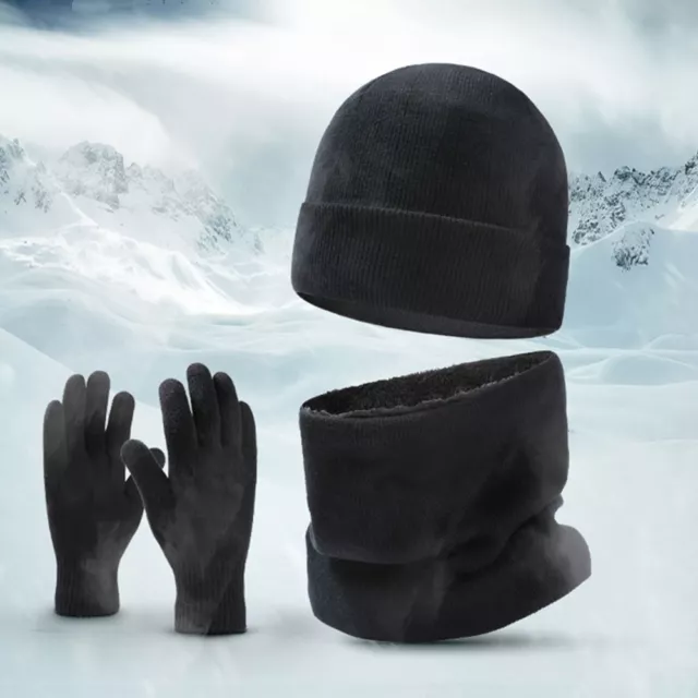 con berretto Sciarpa in pile Inverno caldo Set di guanti con sciarpa e cappello