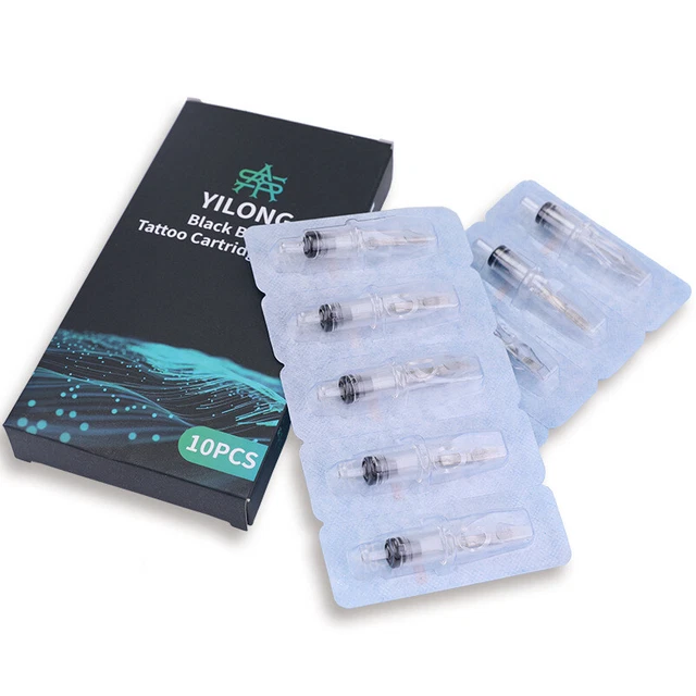 10 pz punte tubo ago per tatuaggio in plastica sterile bianca RS RL RM