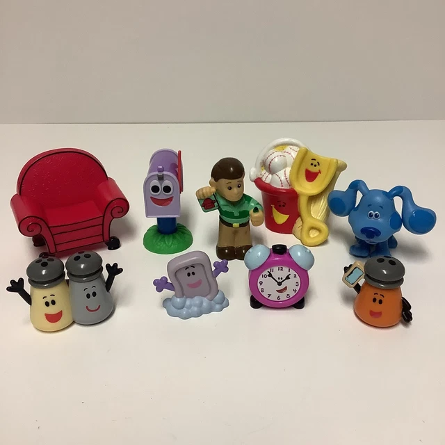 Blues Clues PVC Figures Lot Steve Tickety Tock Clock Mailbox Chair Salt & Pepper Blues Clues PVC Figures Lot Steve Tickety Tock Clock Mailbox Chair Salt & Pepper