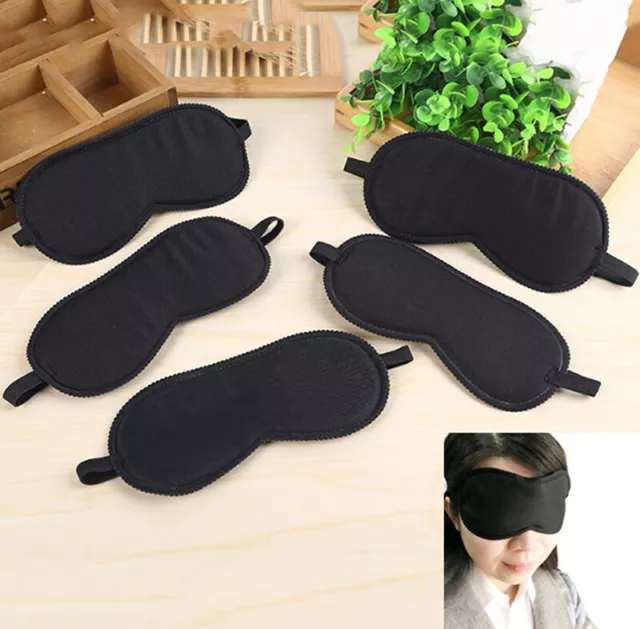 Black Sleep Eye Mask Filled Sunshade Travel Sleep Relaxation Aid Blinds EyesM.AP