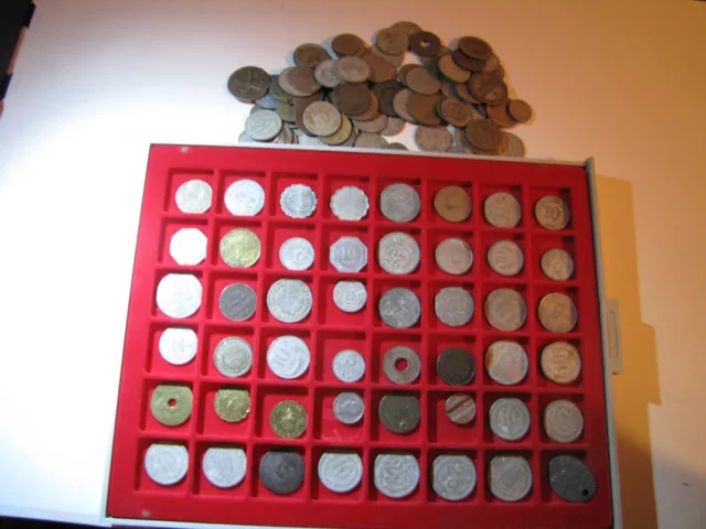 Joli Lot + 120 Monnaies De Necessite France Et Jetons Divers, Pub,Etc...