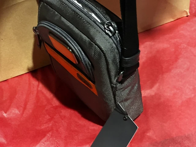Brand New with Tag TUMI Small Crossbody Gray Orange 4