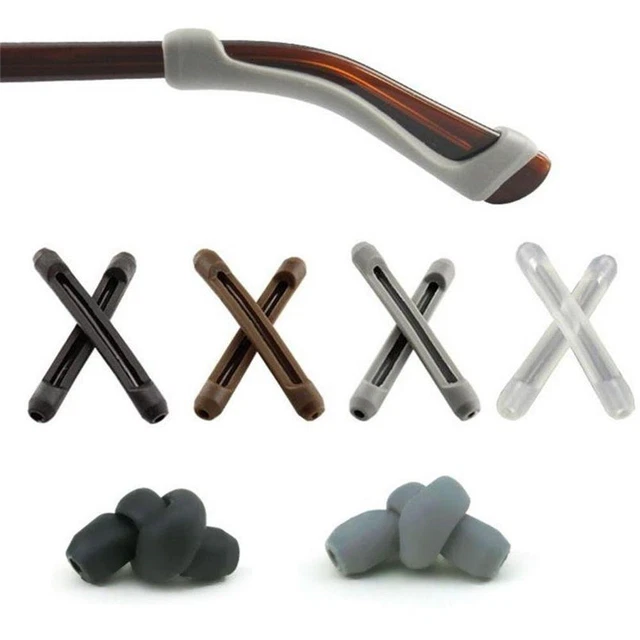 5 paia 5 paia occhiali punta in silicone supporto orecchini antiscivolo ganci gamba