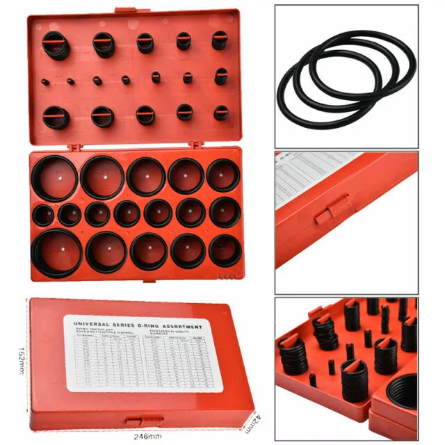 419 pcs Rubber O Ring Kit Metric Industrial Oring Assortment Auto Grommet Set AU 2
