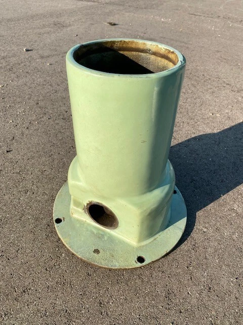 Antique Vintage THEO KOCHS Barber Chair Green Porcelain Pump Pedestal Cover