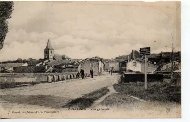 CHALAINES - Meuse - CPA 55 - vue sur l'entrée du village