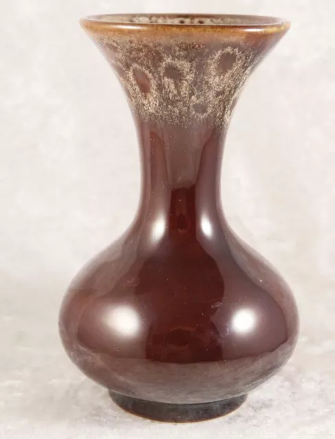 Kernewek brown flecked 5 inches tall bud style vases x 2 flower arranging