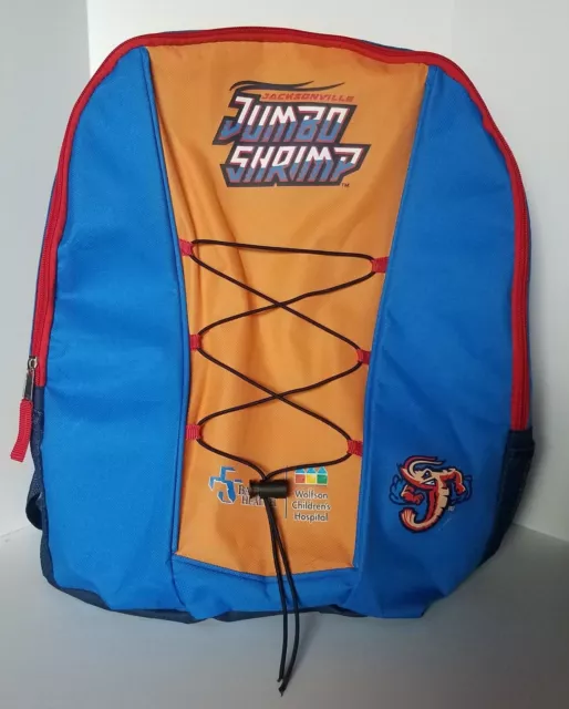 Jacksonville Jumbo Shrimp Logo Backpack SGA Laptop School Bag + Accessories NOS