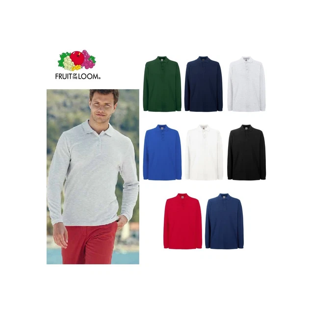 Fruit Polo Premium Fr633100 Polo Manica Lunga M/L 100%Cotone