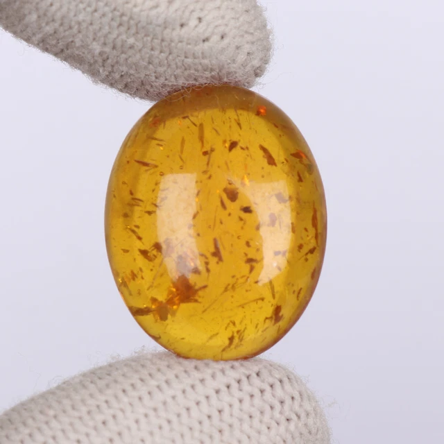 Echt Orange Farbe Bernstein Oval Schliff Edelstein 13.45 Karat 23x18x8 Größe für