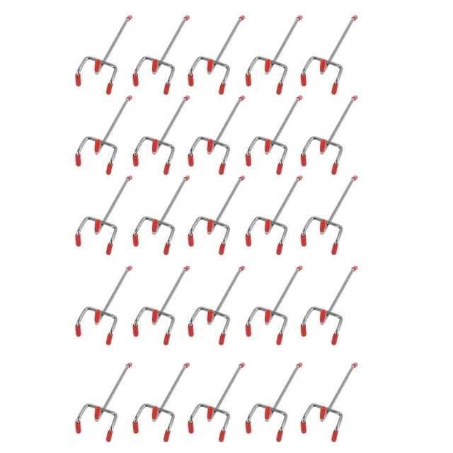 25Pcs 100Mm Hooks Slat Wall Retail Display Shop Peg Fits Home HangerP7