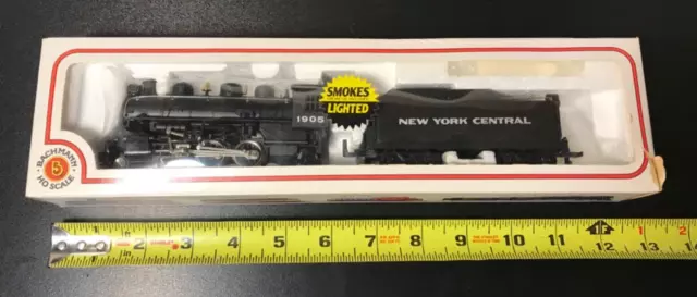 Bachmann #1905 HO Scale Prairie 2-6-2 & Tender with Smoke: NYC - Needs Repair