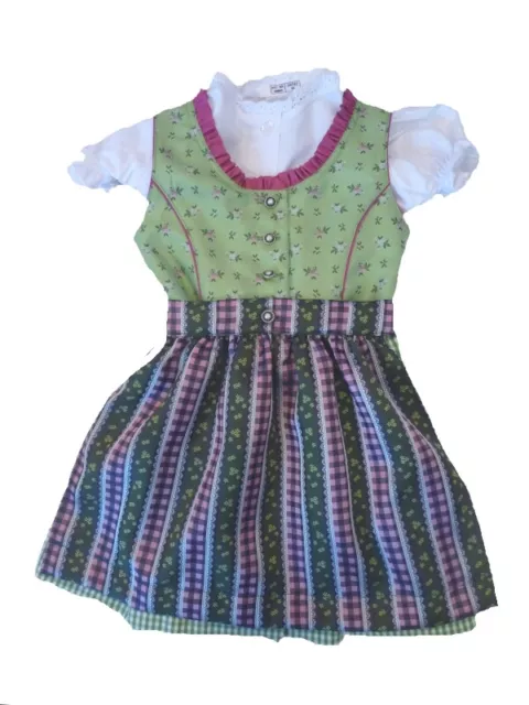 Traditional Children's Dirndl With Blouse Green Size 92 98 140 152 158 164