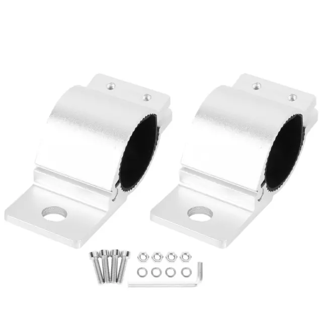 49mm Universale Argentato Morsetto Tubo Set Staffa Fissaggio per Automobile