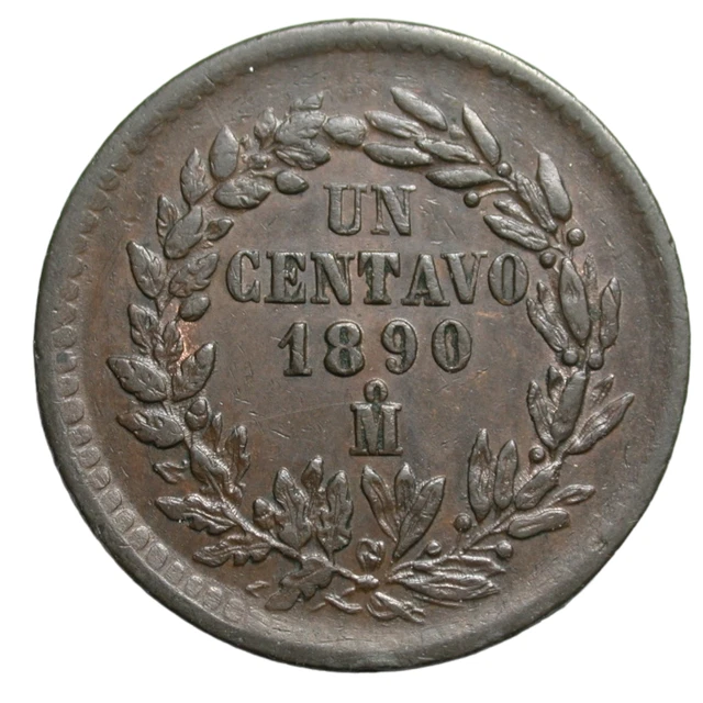 Mexico 1890 Un Centavo Republica Mexicana